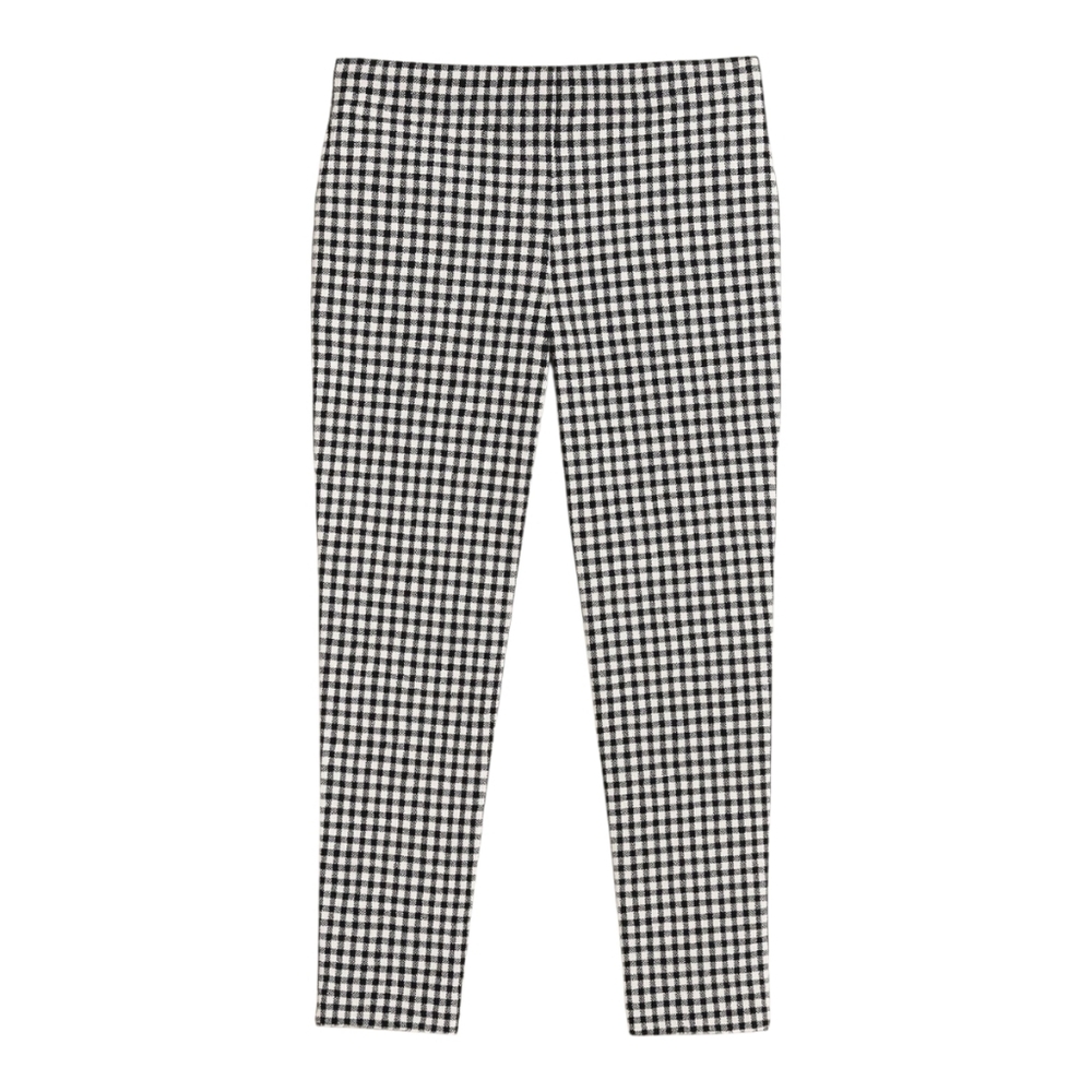 Talbots Black and White Checkered Gingham Skinny Ankle Pants Women Cotton Size10
